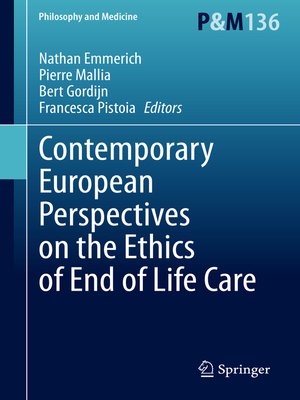 cover image of Contemporary European Perspectives on the Ethics of End of Life Care